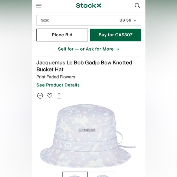Authentic Jacquemus Print Faded Flowers Bucket Hat - Picture 2 of 7